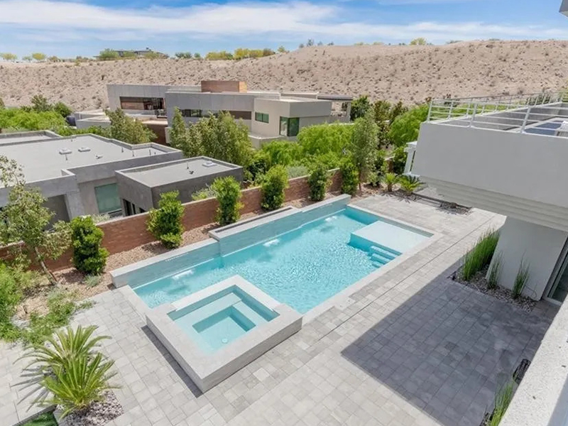 A pool inside one of the home for sale in Summerlin